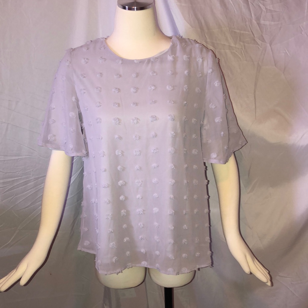 Polagram Brand Swiss Dot Texture Top